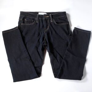 Flying Monkey Sz 25 Denim Stretch Dark Blue Jeans Skinny Distress Low-Rise